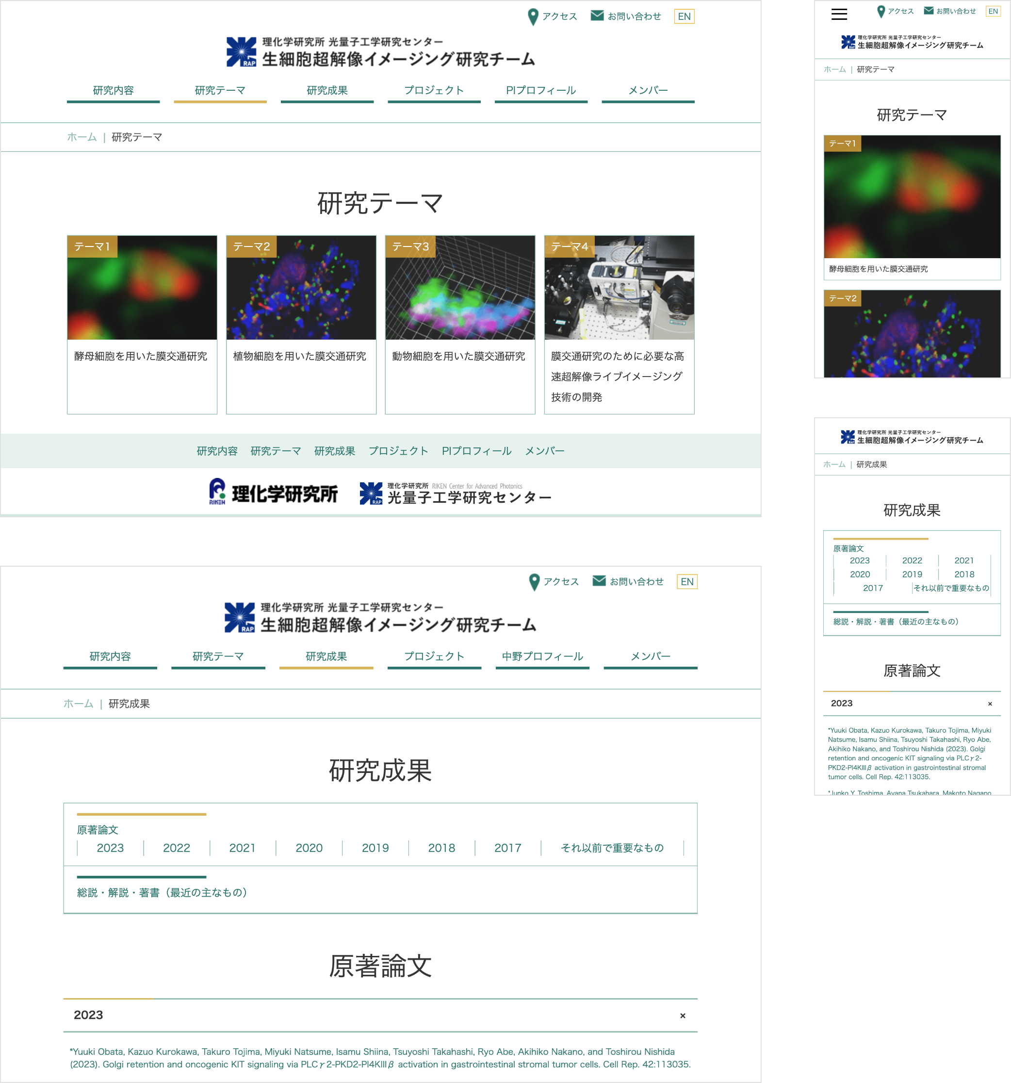 理化学研究所 光量子工学研究センター 生細胞超解像イメージング研究チーム