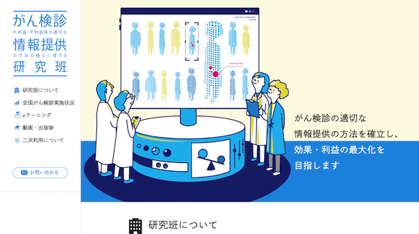 がん検診の利益・不利益等の適切な情報提供の方法の確立に資する研究班